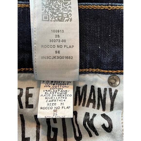 True Religion Rocco Special Edition Convertible Blue Jeans Shorts 31/32.5 Y2k - Picture 9 of 10